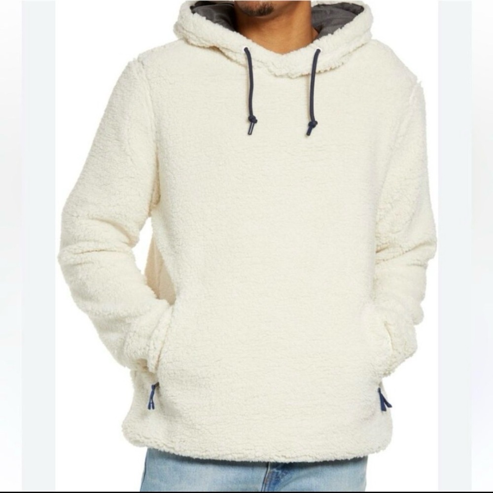 Men's‎ Chubbies Medium BeigeThe Snow Day Sherpa Pullover Hoodie Cozy Plush